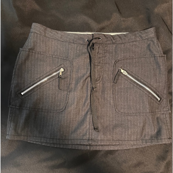 Dollhouse Black Grey Striped Miniskirt, Juniors 9/10 - Picture 1 of 4